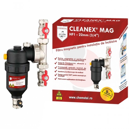 Imagine Filtru anti-magnetita Chemstal CLEANEX MAG HF1 3/4 Filtru anti-magnetita Chemstal CLEANEX MAG HF1 3/4