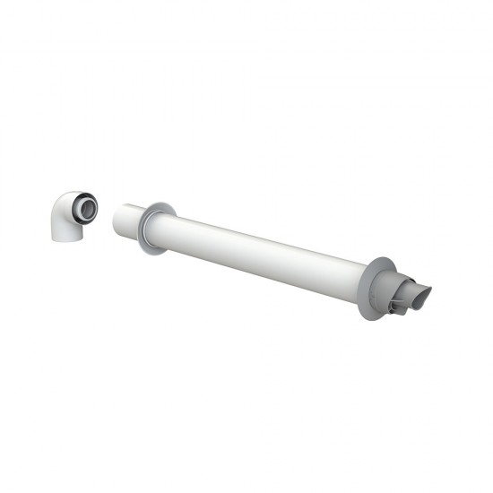 Imagine sugestiva Kit admisie/evacuare gaze arse, coaxial, orizontal, pentru centrale in condensare Viessmann D=60/100 mm (7948958)