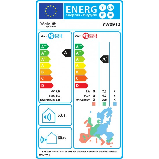 Aparat aer conditionat Yamato Optimum R32 YW09T2, A++/A+, Wi-Fi, Auto-curatare, Golden Fin, DC Inverter 9000 BTU Aparat aer conditionat Yamato Optimum R32 YW09T2, A++/A+, Wi-Fi, Auto-curatare, Golden Fin, DC Inverter 9000 BTU