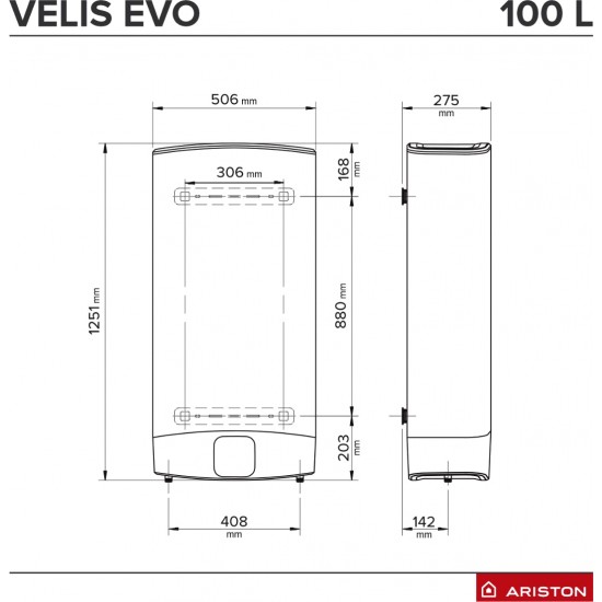 Boiler electric Ariston VELIS EVO 100 EU (3626147) imagine