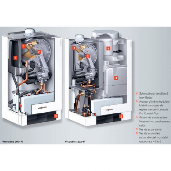 Imagine Centrala termica in condensare Viessmann Vitodens 200-W 99 kW, cu Vitotronic 100 HC1B, doar incalzire (B2HAL64) Imagine sugestiva Centrala termica in condensare Viessmann Vitodens 200-W 99 kW, cu Vitotronic 100 HC1B, doar incalzire (B2HAL64)