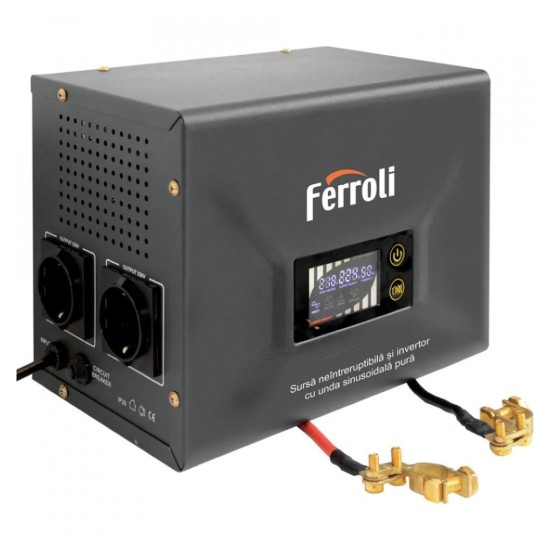 Imagine sugestiva Stabilizator de tensiune si invertor Ferroli GUARD 800 - 800VA/480W (CNV-G800)
